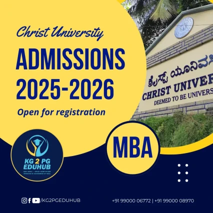 Christ University MBA Admission 2025 /Now Open